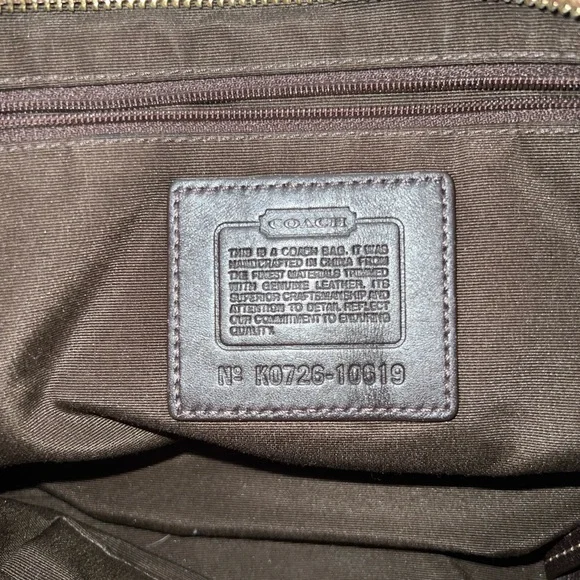 COACH Vintage Signature Canvas Carly Hobo Bag Shoulder Purse #K10619 - Picture 12 of 13